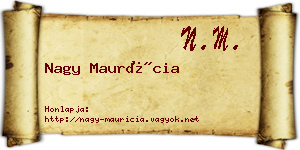 Nagy Maurícia névjegykártya